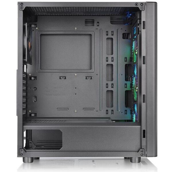 Carcasa Thermaltake V250 Tempered Glass iluminare aRGB, Neagra