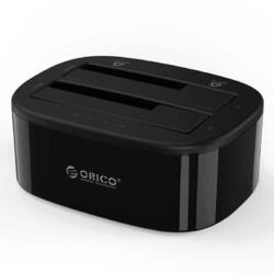 Docking station HDD Orico 6228US3-C USB 3.0 2 bay-uri 2.5/3.5 inch Negru