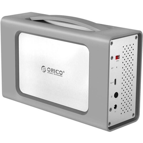 Rack Orico RS200RC3 USB 3.1 2x 3.5 inch RAID maxim 2 x 10TB Argintiu