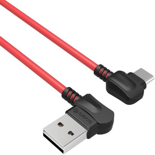 Orico TCW-10 90 grade USB Type-A - USB Type-C 100cm  Rosu