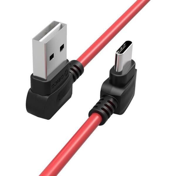 Orico TCW-20 90 grade USB Type-A - USB Type-C 200cm  Rosu