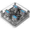 Hub USB Orico MH4U-U3-10 4 port-uri USB 3.0 Transparent