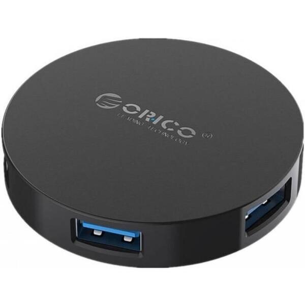 Hub USB Orico HA4U-U3 USB 3.0 Negru