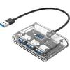 Hub USB Orico LV1U3-4A USB 3.0 4 port-uri Transparent