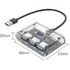 Hub USB Orico LV1U3-4A USB 3.0 4 port-uri Transparent