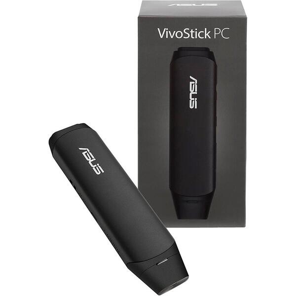 Mini PC ASUS VivoStick TS10, Intel Atom x5-Z8350 1.44GHz, 2GB DDR3, 32GB SSD, GMA HD, Win 10 Home, Black