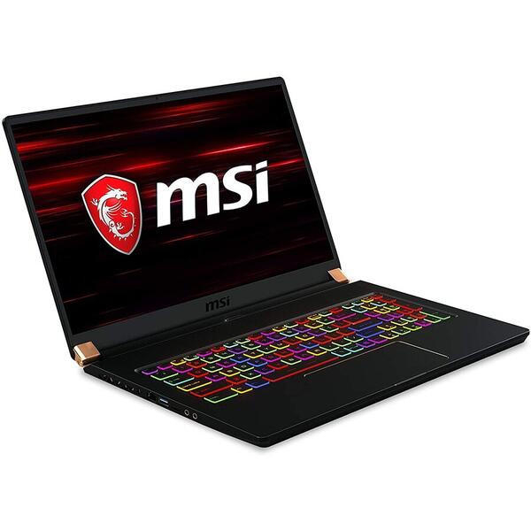 Laptop Gaming MSI GS75 Stealth 10SE, 17.3 inch FHD 240Hz, Intel Core i7-10870H, 32GB DDR4, 1TB SSD, GeForce RTX 2060 6GB, Win 10 Pro, Black