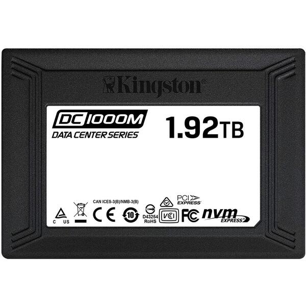 SSD Kingston DC1000M, 1.92TB, PCI Express 3.0 x4, 2.5 inch