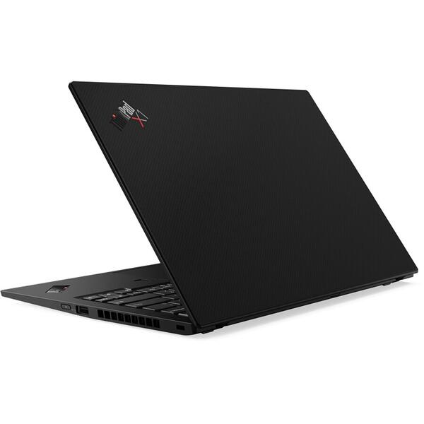 Laptop Lenovo ThinkPad X1 Carbon Gen 8, 14 inch UHD HDR 400, 500 nits, Intel Core i7-10510U, 16GB, 512GB SSD, Intel UHD, 4G LTE, Win 10 Pro, Black Paint