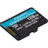 Kingston Micro SDXC Canvas GO Plus, 128GB, Clasa 10, UHS-I + Adaptor