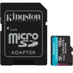 Kingston Micro SDXC Canvas GO Plus, 128GB, Clasa 10, UHS-I + Adaptor