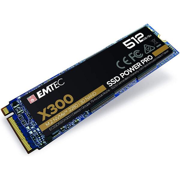 SSD EMTEC X300 512GB PCI Express 4.0 x4 M.2 2280