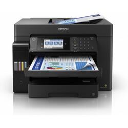 EcoTank L15160, Inkjet CISS, Color, Format A3, Duplex, Fax, Retea, Wi-Fi, Negru