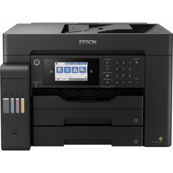 Multifunctionala Epson EcoTank L15150, Inkjet CISS, Color, Format A3, Duplex, Fax, Retea, Wi-Fi, Negru