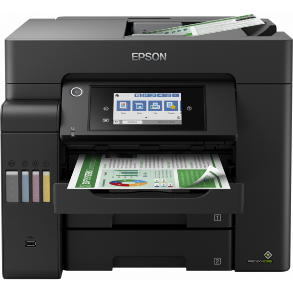 Multifunctionala Epson EcoTank L6550 Inkjet CISS, Color, Format A4, Duplex, Wi-Fi, Fax, Negru