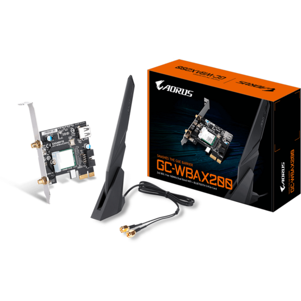 Placa de retea Wireless Gigabyte WBAX200, 802.11ax + BT 5.0