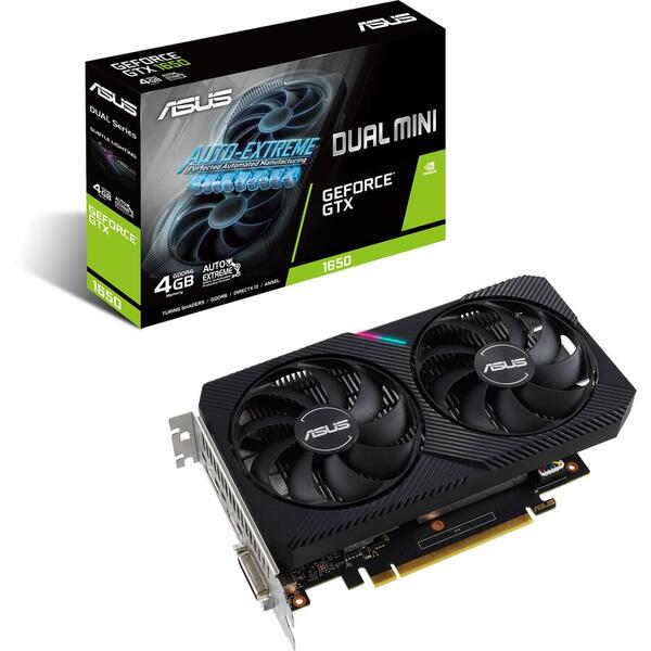 Placa video Asus GeForce GTX 1650 Dual Mini 4GD6 4GB GDDR6 128 Bit