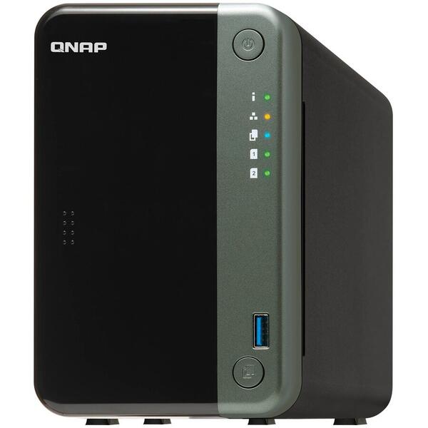 NAS Qnap TS-253D-4G Intel Celeron Quad-Core J4125 2.0 GHz, 4 GB DDR4, 2x HDD, 1x HDMI, 5x USB, 2 x Lan