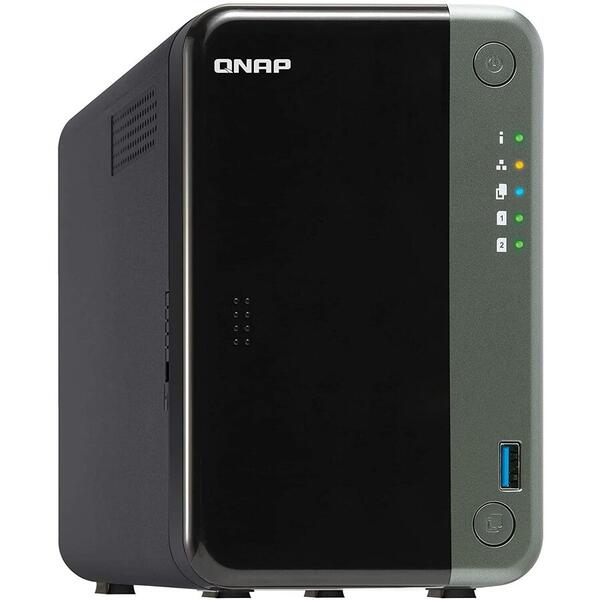 NAS Qnap TS-253D-4G Intel Celeron Quad-Core J4125 2.0 GHz, 4 GB DDR4, 2x HDD, 1x HDMI, 5x USB, 2 x Lan