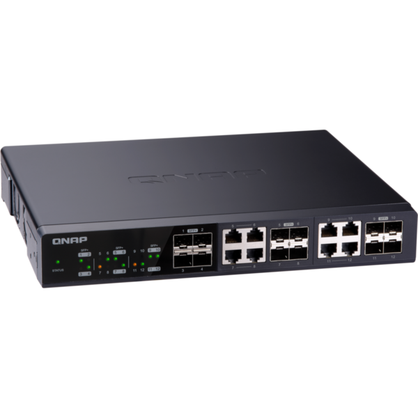 Switch Qnap QSW-1208-8C 12 port (4x 10GB SFP+ si 8x RJ-45/SFP+)