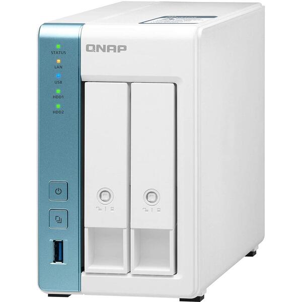 NAS Qnap TS-231P3-2G, 2 Bay, 2GB Alb