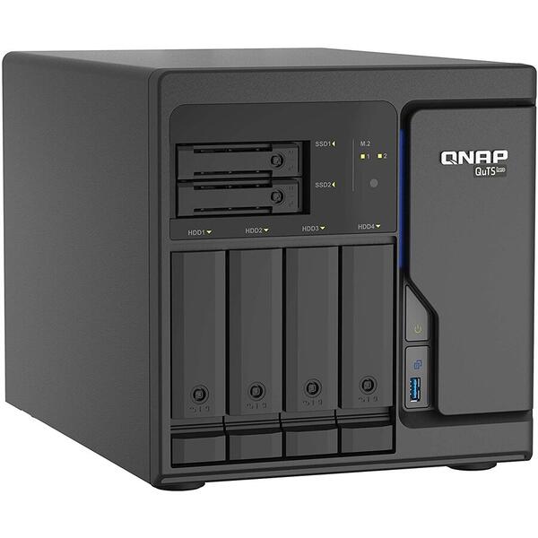 NAS Qnap Enterprise TS-H686-D1602-8G, 6 Bay, 8GB Negru