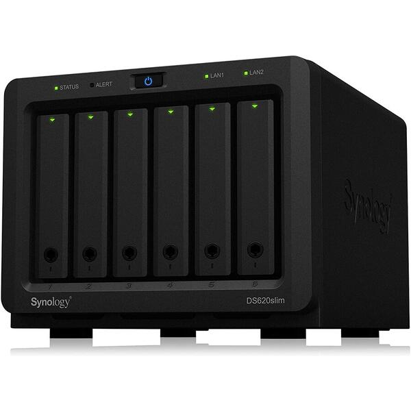 NAS Synology Disk Station DS620slim 6Bay, 2GB, Negru