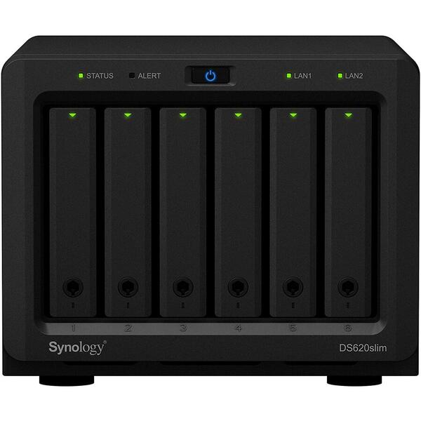 NAS Synology Disk Station DS620slim 6Bay, 2GB, Negru