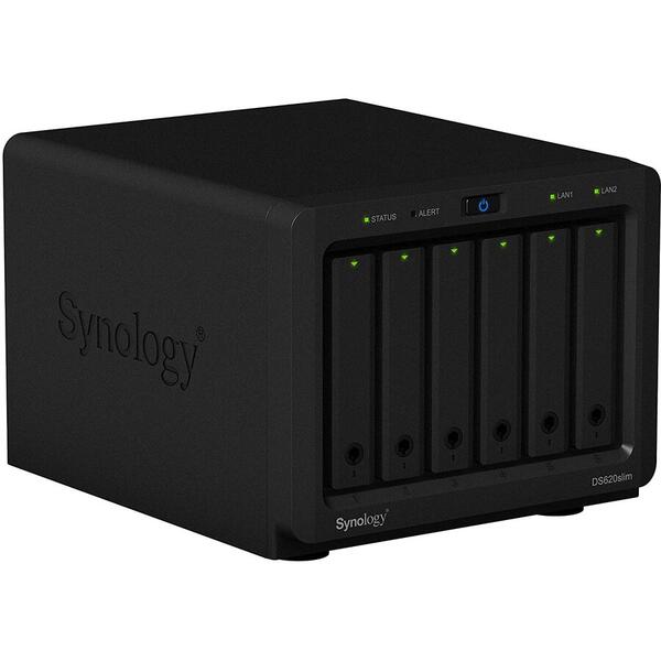 NAS Synology Disk Station DS620slim 6Bay, 2GB, Negru