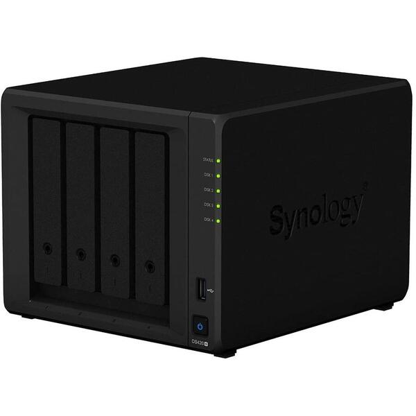 NAS Synology Disk Station DS420+ 4 Bay 2GB, Negru