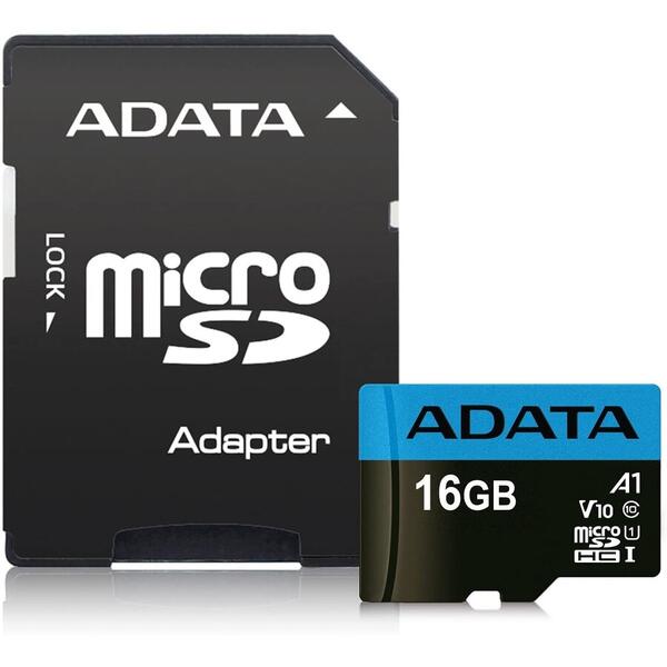 A-DATA Premier Pro, MicroSDHC, 16GB, UHS-I, Class 10 + Adaptor microSD