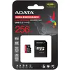 ADATA Endurance, MicroSDXC, 256GB, UHS-I V30, 100MB/s, Class 10 + Adaptor