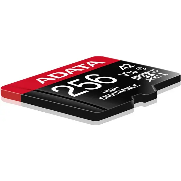 ADATA Endurance, MicroSDXC, 256GB, UHS-I V30, 100MB/s, Class 10 + Adaptor