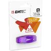 Memorie USB EMTEC C410 Color Mix 2.0 8GB USB 2.0, Violet