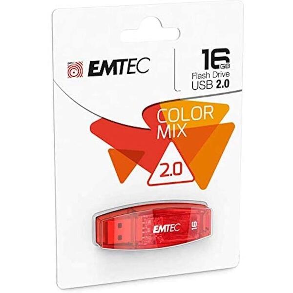 Memorie USB EMTEC C410 Color Mix 2.0 16GB USB 2.0, Red