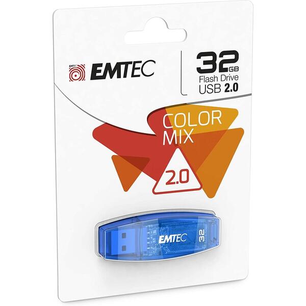 Memorie USB EMTEC C410 Color Mix 2.0 32GB USB 2.0, Blue