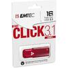 Memorie USB EMTEC B100 Click Fast 3.1 16GB, USB 3.0 Red