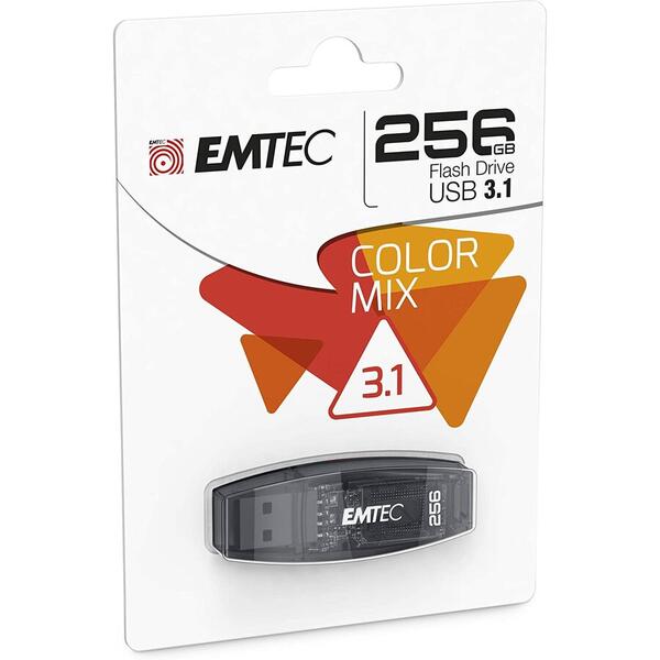 Memorie USB EMTEC C410 Color Mix 2.0 256GB USB 2.0, Black