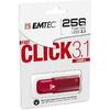 Memorie USB EMTEC B100 Click Fast 3.1 256GB, USB 3.0 Red