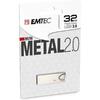 Memorie USB EMTEC C800 Mini Metal Silver 2.0 32GB USB 2.0