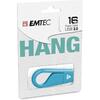 Memorie USB EMTEC D200 Hang 2.0 16GB USB 2.0 Blue