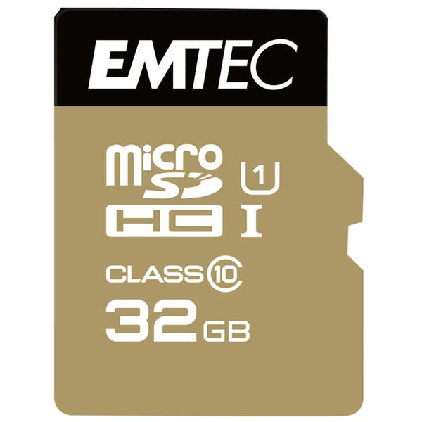 EMTEC Micro SDHC 32GB UHS-I U1 Elite Gold