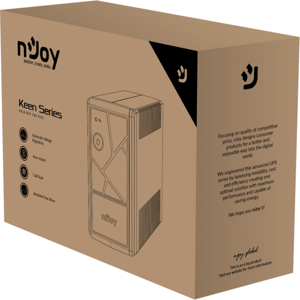 UPS nJoy Keen 600 USB, Line interactive, 600 VA, 360 W