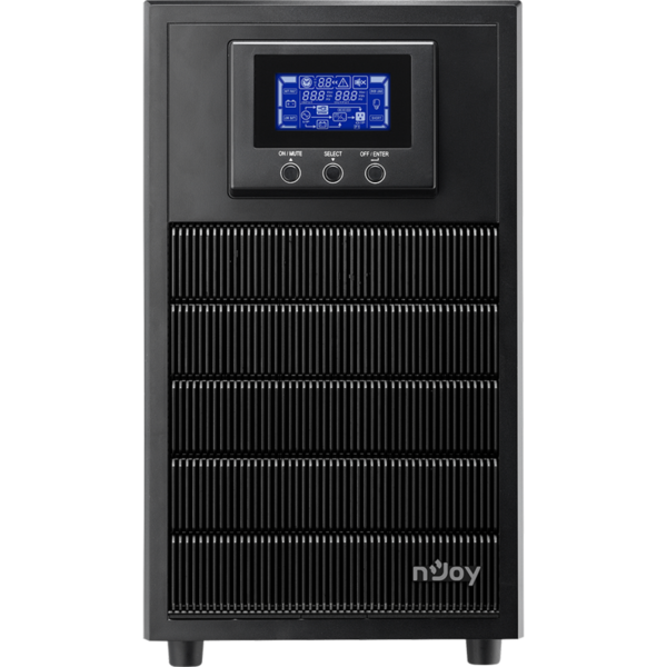 UPS nJoy ATEN PRO 3000, Online dubla conversie, 3000 VA, 2700 W, Sinusoida pura, Tower, 4 x Schuko