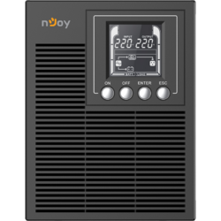 UPS nJoy Echo Pro 1000, Online dubla conversie, 1000 VA, 800 W, Sinusoida pura, Tower, 3 x Schuko