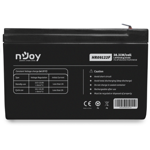 Acumulator UPS nJoy HR09122F high rate discharge 12 V 9 A