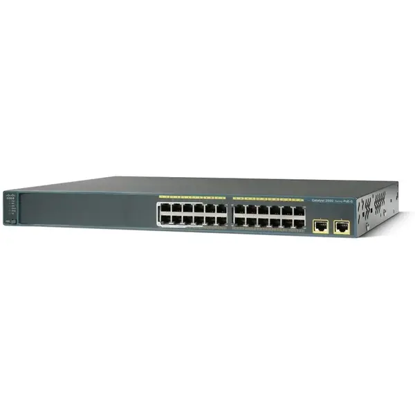 Switch Cisco Catalyst 2960 Plus 24 WS-C2960+24LC-L, 10/100 (8 PoE) + 2 T/SFP LAN Base