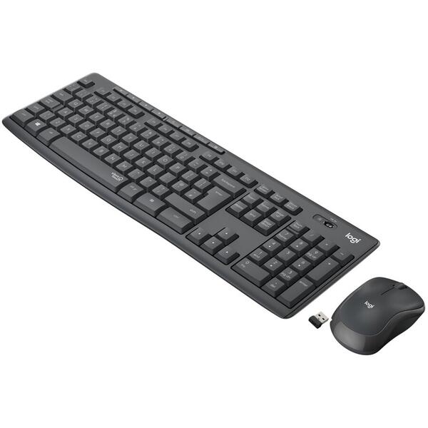 Kit Tastatura si Mouse Logitech MK295 Silent Wireless GRAPHITE