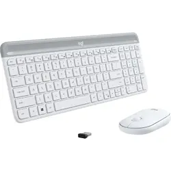 Kit Tastatura si Mouse Logitech Wireless MK470, USB, WHITE