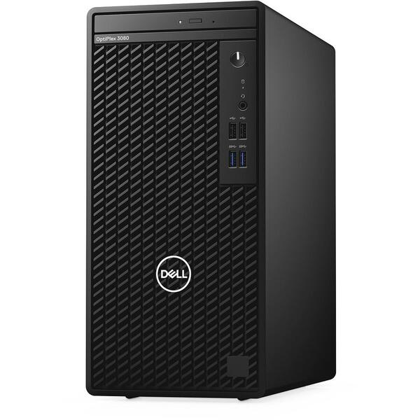 Sistem Brand Dell OptiPlex 3080 MT, Intel Core i5-10505 3.2GHz, 8GB DDR4, 256GB SSD, Intel UHD 630, Win 10 Pro, Black